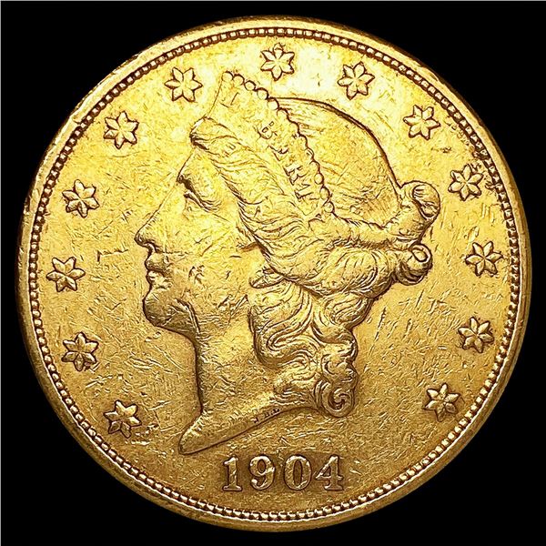 1904-S $20 Gold Double Eagle CLOSELY UNCIRCULATED