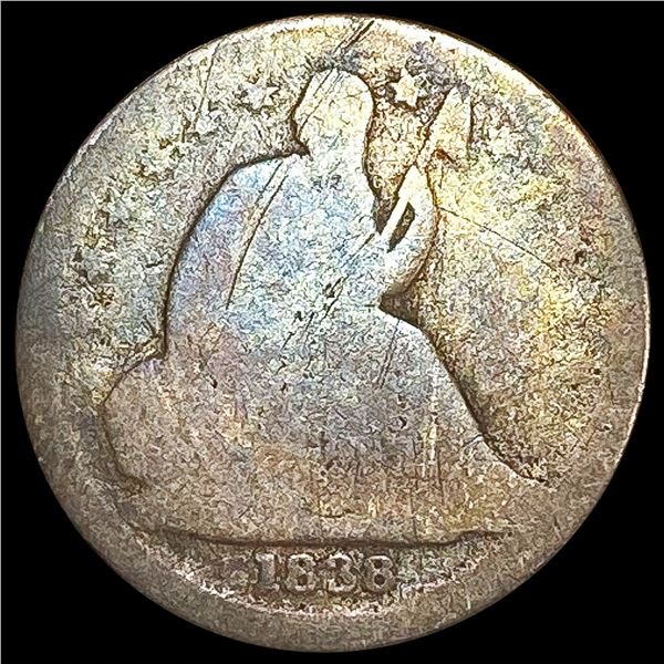 1838 G-70 Seated Liberty Dime NICELY CIRCULATED