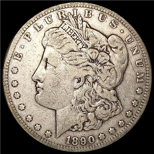 1890-CC Morgan Silver Dollar LIGHTLY CIRCULATED
