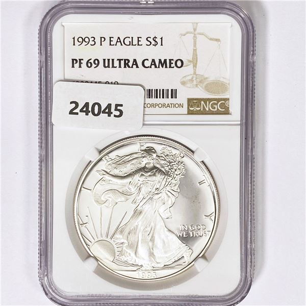 1993-P American Silver Eagle NGC PF69 UC