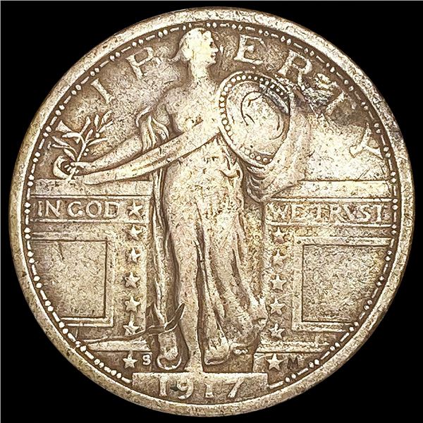 1917-S Standing Liberty Quarter LIGHTLY CIRCULATED