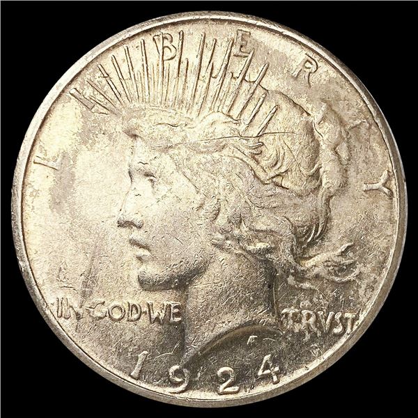 1924-S Silver Peace Dollar NEARLY UNCIRCULATED