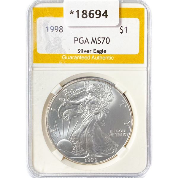 1998 American 1oz SIlver Eagle PGA MS70