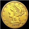 Image 1 : 1880 $5 Gold Half Eagle NICELY CIRCULATED