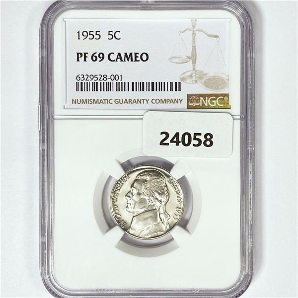 1955 Jefferson Nickel NGC PF69 CAMEO