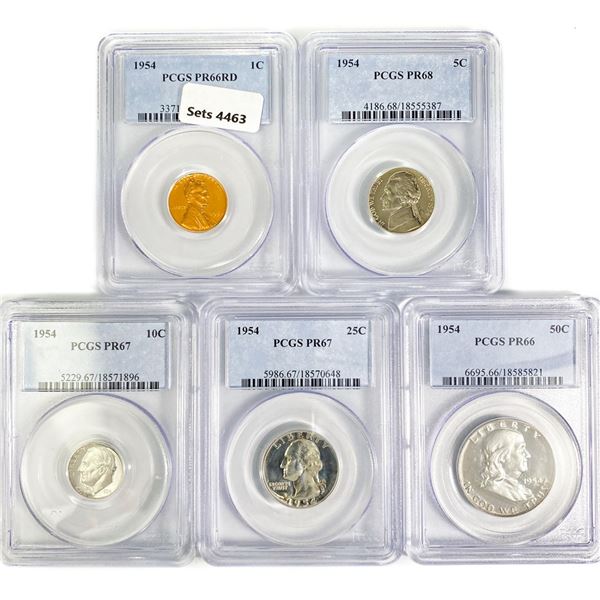 1954 US Proof Set (5 Coins) PCGS