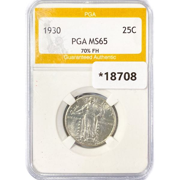 1930 Standing Liberty Quarter PGA MS65 70% FH