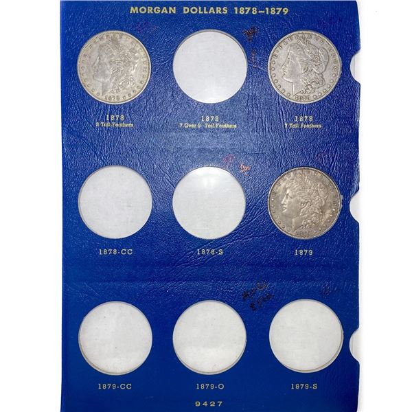 1878-1886 Morgan Silver Dollar Book (9 Coins)