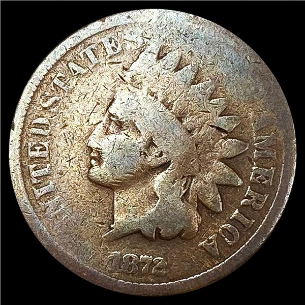 1872 Indian Head Cent NICELY CIRCULATED