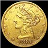 Image 1 : 1881-S $5 Gold Half Eagle NEARLY UNCIRCULATED