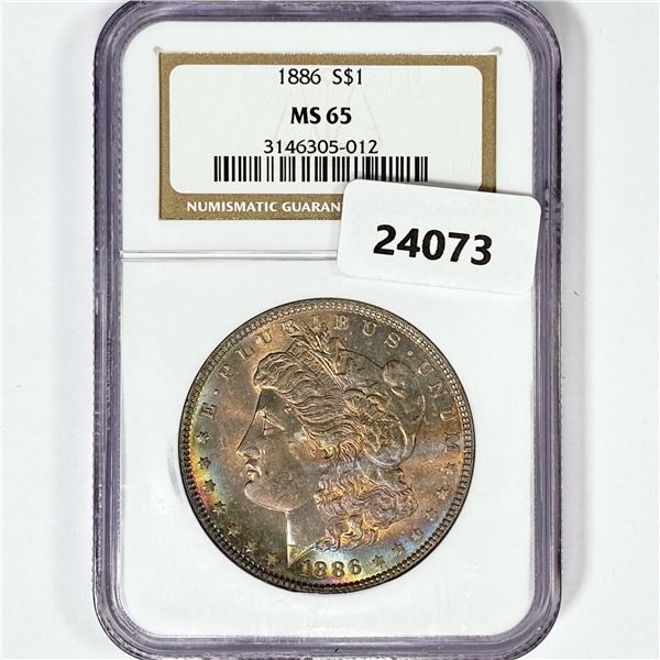 1886 Morgan Silver Dollar NGC MS65