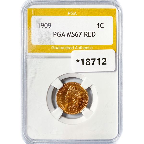 1909 Indian Head Cent PGA MS67 RED