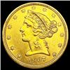 Image 1 : 1907 $5 Gold Half Eagle CLOSELY UNCIRCULATED