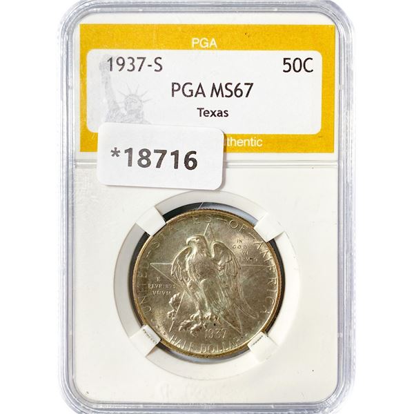 1937-S Texas Half Dollar PGA MS67