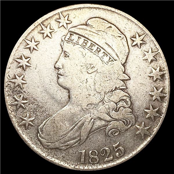 1825 Capped Bust Half Dollar NICELY CIRCULATED