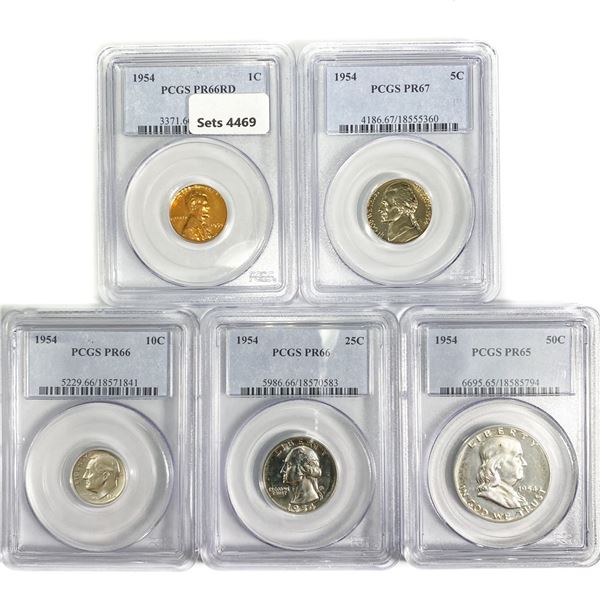 1954 US Proof Set (5 Coins) PCGS