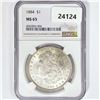 Image 1 : 1884 Morgan Silver Dollar NGC MS65
