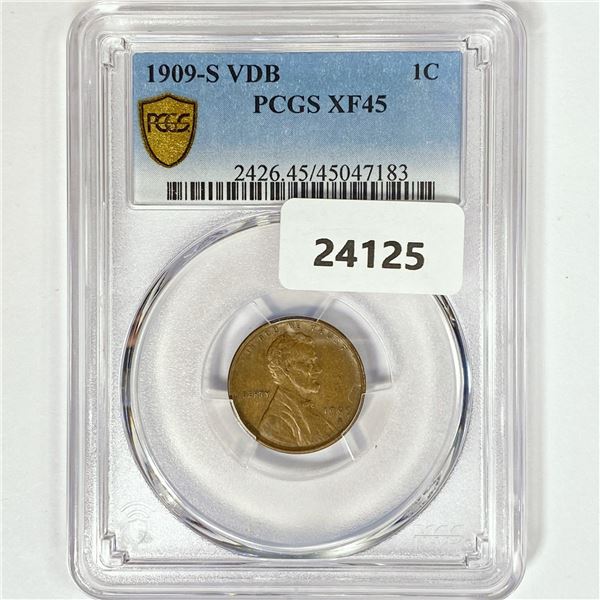 1909-S VDB Wheat Cent PCGS XF45