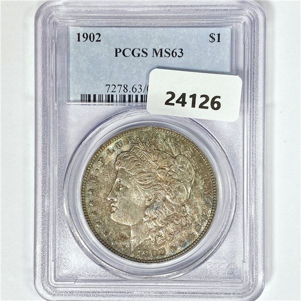 1902 Morgan Silver Dollar PCGS MS63