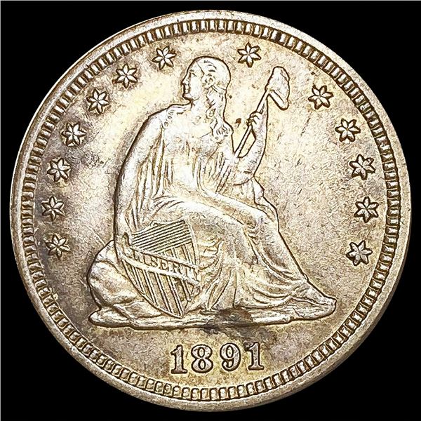 1891 Seated Liberty Quarter CLOSELY UNCIRCULATED