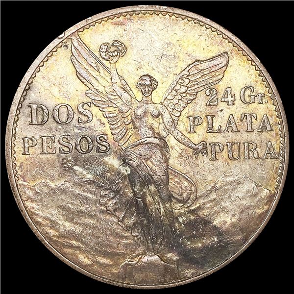 1921 Mexico Silver 2 Peso LIGHTLY CIRCULATED