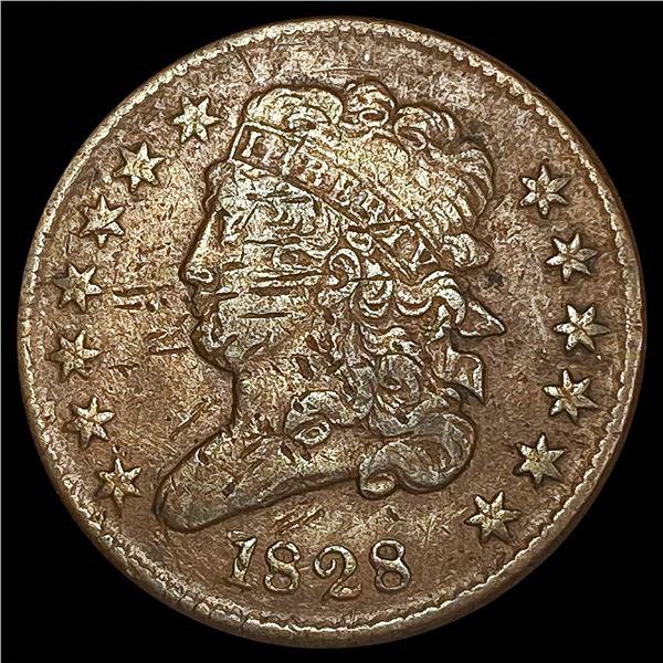 1828 13 Star Classic Head Half Cent LIGHTLY CIRCUL