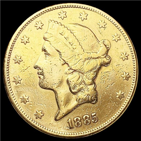 1885-S $20 Gold Double Eagle LIGHTLY CIRCULATED