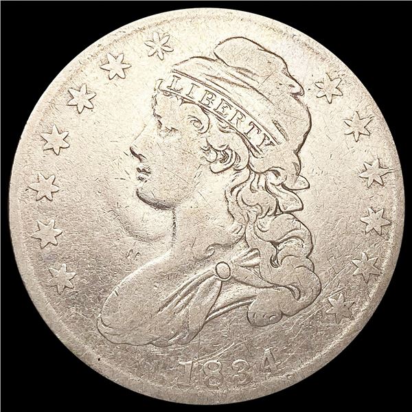 1834 Capped Bust Half Dollar LIGHTLY CIRCULATED
