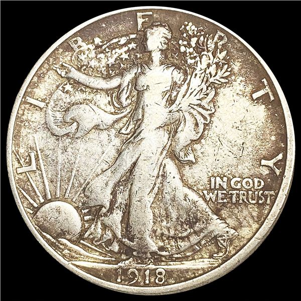 1918-S Walking Liberty Half Dollar NICELY CIRCULAT