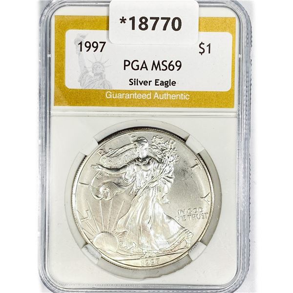 1997 American Silver Eagle PGA MS69