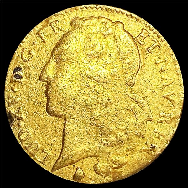 1758-Q France .2405oz Gold Louis d'Or NICELY CIRCU