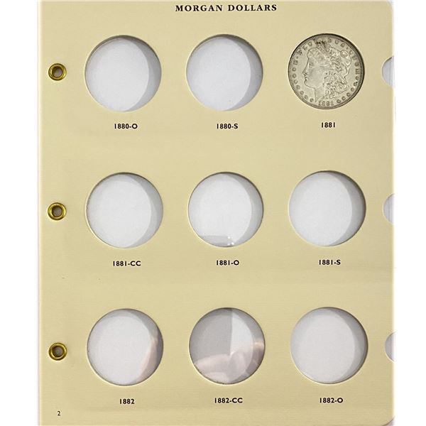 1881-1890 Morgan Silver Dollar Book (5 Coins)
