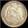Image 1 : 1854 Arws Seated Liberty Half Dime CLOSELY UNCIRCU