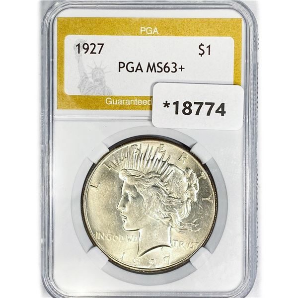 1927 Silver Peace Dollar PGA MS63+