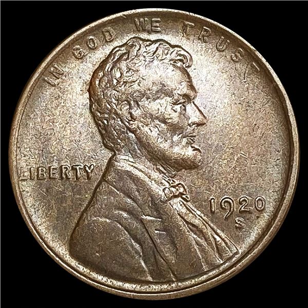1920-S Wheat Cent CLOSELY UNCIRCULATED