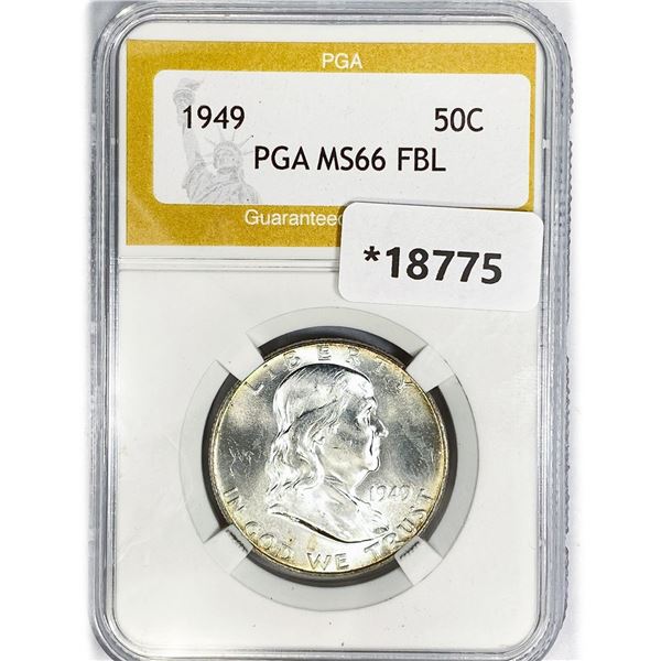 1949 Franklin Half Dollar PGA MS66 FBL