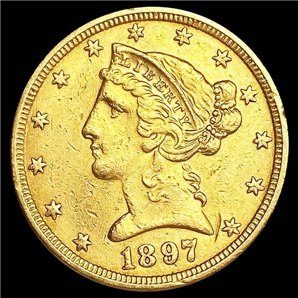 1897 $5 Gold Half Eagle UNCIRCULATED