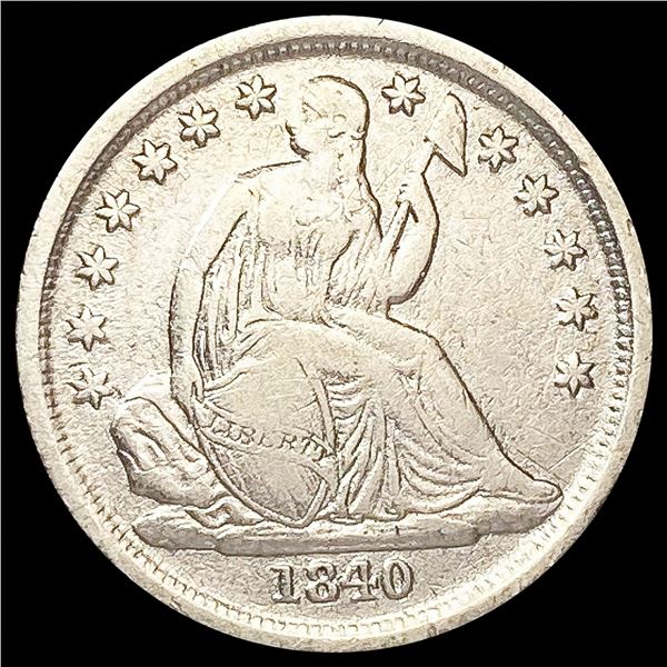1840-O No Drpy Seated Liberty Dime LIGHTLY CIRCULA