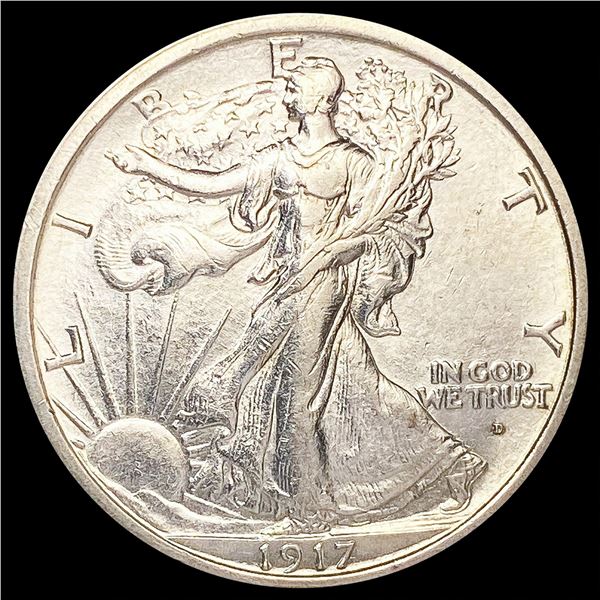 1917-D Walking Liberty Half Dollar CLOSELY UNCIRCU