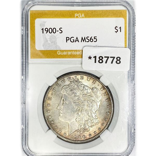 1900-S Morgan Silver Dollar PGA MS65
