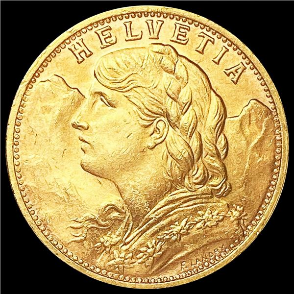 1947 Swiss .1867oz Gold 20 Francs CHOICE BU
