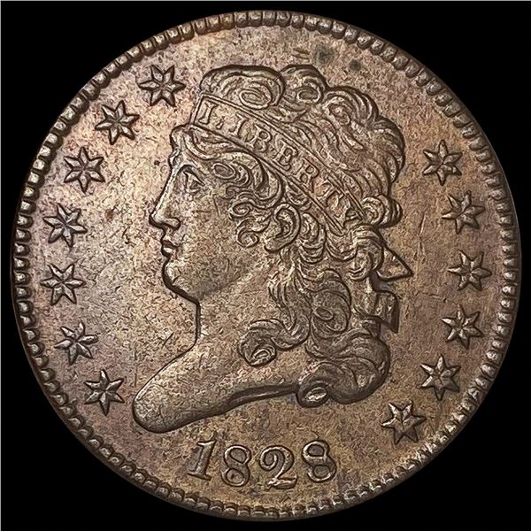 1828 13 Stars Classic Head Half Cent CLOSELY UNCIR