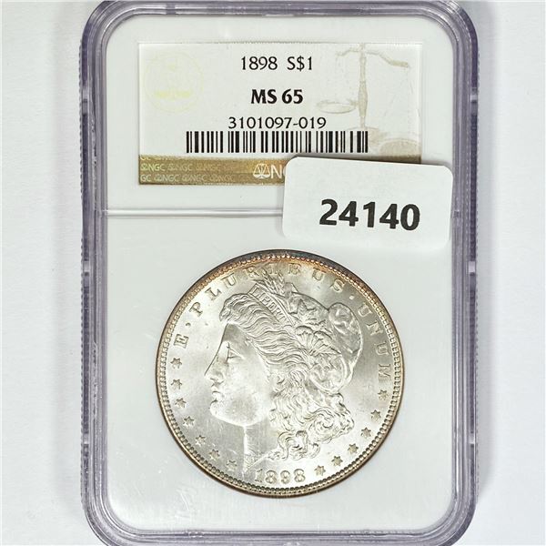 1898 Morgan Silver Dollar NGC MS65