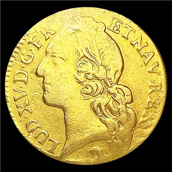 1742 France .2405oz Gold Louis d'Or LIGHTLY CIRCUL