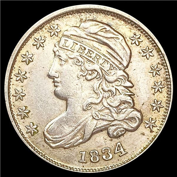 1834 Lg 4 Capped Bust Dime CLOSELY UNCIRCULATED
