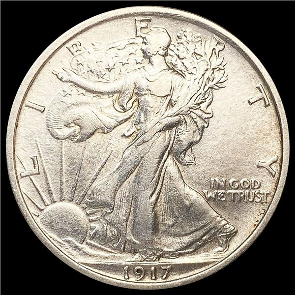 1917-D Walking Liberty Half Dollar CLOSELY UNCIRCU