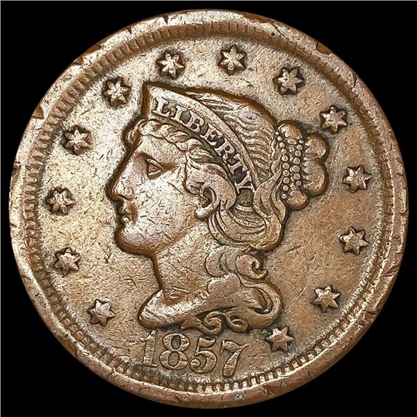1857 Lg Date Large Cent LIGHTLY CIRCULATED