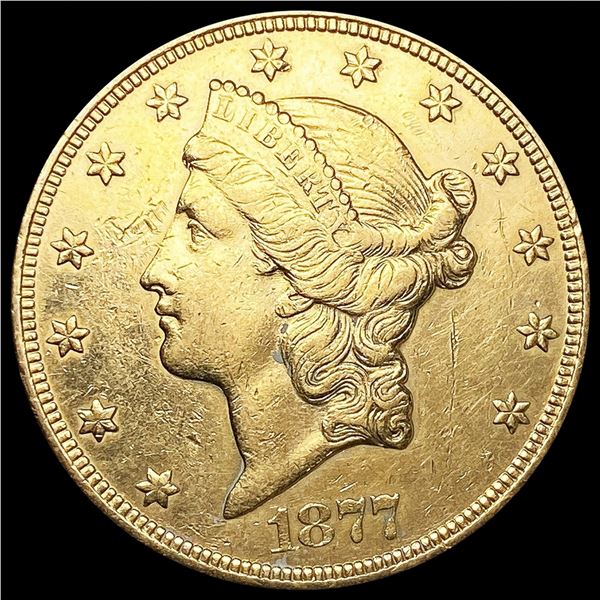 1877-S $20 Gold Double Eagle CLOSELY UNCIRCULATED