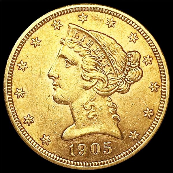 1905 $5 Gold Half Eagle UNCIRCULATED