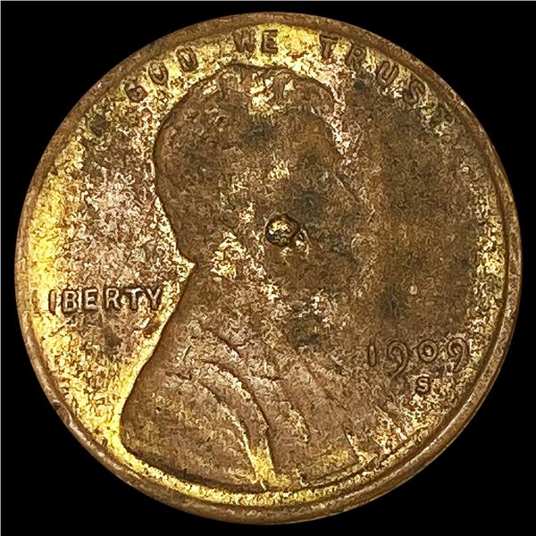 1909-S Wheat Cent NICELY CIRCULATED